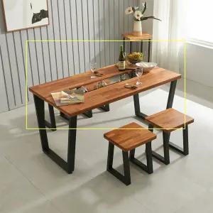 [우아미가구]이윤 멀바우 원목 카페 거실 테이블 1800