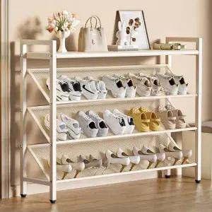 [4단] 다용도 사선 선반 신발정리함 현관 틈새 슬림 신발장 정리대 슈즈렉 신발 정리 700