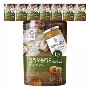 청정원 싱글파우치 알리오올리오소스, 100g, 8개