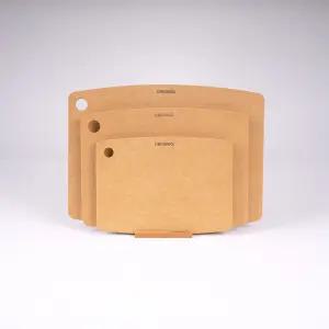 오리지니크 데일리 우드 원목 압축 도마 내추럴 플랫 논슬립 3종 세트