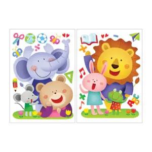 동물친구들 NEW동물친구들 FDT-2223AB 학원/어린이/병원/시트지/스티커/벽스티커/그림/현관/현관문/유리