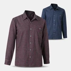 남성 울 체크 중년 긴팔 남방 셔츠 YSW02 가을 겨울
