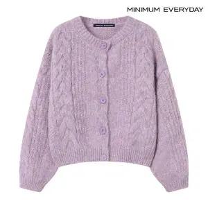 [롯데백화점]미니멈 [미니멈 에브리데이]꽈배기 라운드 버튼업 울 가디건 (EB4CK007D)