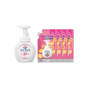 아이깨끗해 핸드워시 용기 레몬 250ml, 1개 + 리필 레몬 200ml, 4개