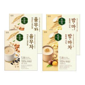 순작 통현미 가득 밤마차 10T, 2개 + 아몬드 검은콩 율무차 10T, 2개