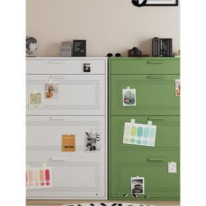 철제슬림신발장 현관 수납장 틈새 15cm 콘솔 현관장 미니 3단 655 화이트