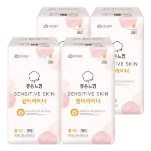 [화이트]좋은느낌 센서티브스킨 데일리 라이너 롱 36PX4팩