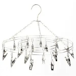 스텐 빨래 집게 건조대 원형 20P 미니 모빌형 양말 속옷/세탁물/걸이/집개/빨레/건조/찝게/베란다/미용실