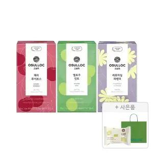 오설록 무카페인 허브티 3종 60입 (체리 루이보스 티백+멜로우 민트 티백캐모마일 라벤더 티백)+증정(웨하스+쇼핑백)