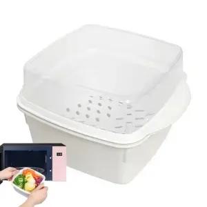 간편 전자레인지 찜냄비 찜기 만두 야채 찜 저당법 도시락 밥냉동보관 Q477