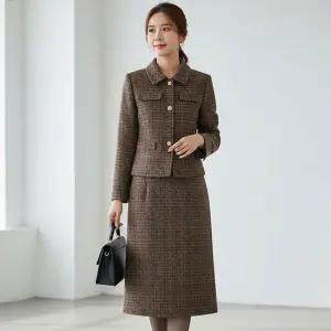 치트렌 트위드 투피스 세트_RE3ST011