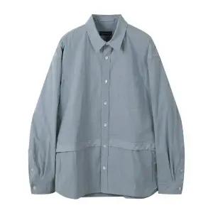 [커스텀멜로우](광주신세계)그레이 롱 레이어드 포켓 셔츠 CWSAM25100GYX