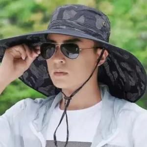 남성용 챙넓은 넓은창 밀리터리 정글 모자 햇빛차단모자