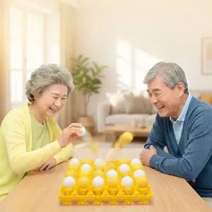 탁구공 빙고 게임 계란판 놀이 핑퐁 보드게임 노인정 어르신 레크레이션 실내 야유회 워크샵