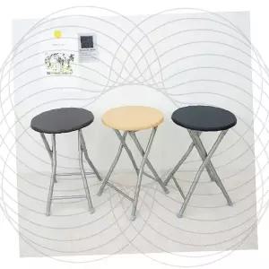 원형 좌석 접이식 스툴 가정용 사무실용 행사용 보조 의자 간이 의자 심플 디자인