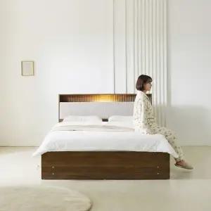 아벨라 호텔식 LED 멀티수납 침대프레임 Q K