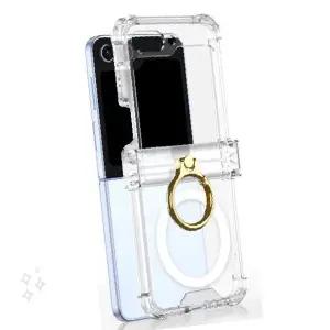 폴더블폰 투명 에어쿠션 메탈링 힌지보호 충격흡수 젤리 하드 범퍼 케이스 스마트폰