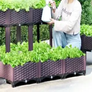 대형 조립식 텃밭 화분 베란다 채소 재배 상자 플랜트 박스 옥상 정원 주말농장 상추