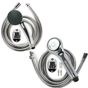 루트모아 샤워기 헤드 및 메탈줄 세트 다기능분사기