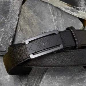 [닥스](강남점)DBBE6E089BK [자동벨트][Matt Check] 블랙 체크패턴 음각 무광버클 소가죽 자동벨트