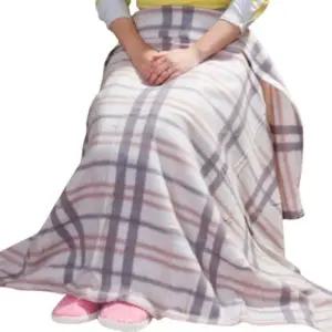 극세사 무릎 담요 - 100x160cm 체크/무릅/블랭킷/휴대용/학생/학교/사무실/캠핑/여행/차량/항공/차박/용