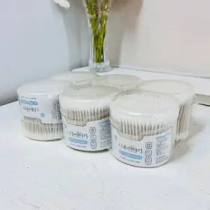 나무이야기 원터치 원형 면봉 회오리형 300px6개입/병원/일회용/귀지/미용실/사우나/위생/순면/1회용/가정