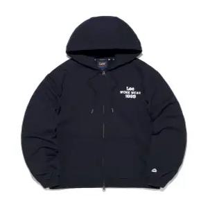 LEE 빈티지 레터링 후드 집업 네이비 LE2601HZ03 NA