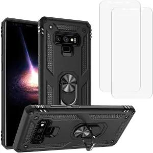 삼성 갤럭시 노트 9 케이스 360도 회전 링 킥스탠드 하이브리드 헤비 듀티 듀얼 레이어 충격 방지 디펜더