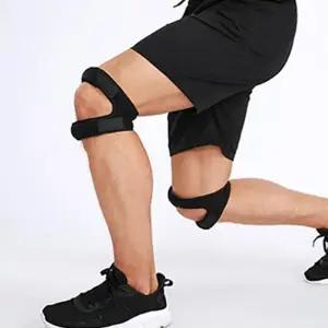 (튼튼)OC1068 힘차지 X라인 실리콘지지 무릎슬개골 보호대1P 압박 관절패드 스포츠아 밴드 염좌방지 통증