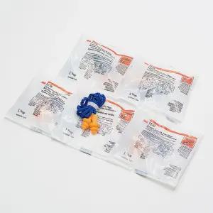 3M 끈이 달린 재사용 귀마개 5개 묶음/이어플러그/세트/공부/수면/산업/용/청력/보호/소음/방지/차단/방음