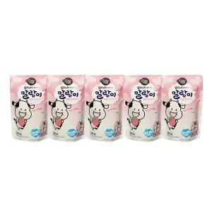 샤워메이트 말랑카우 말랑이 버블 핸드워시 딸기향 리필 250ml x5개