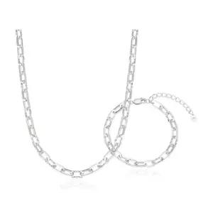 한국금자산관리 KGAM 925 실버 콤비클립 목걸이/팔찌 세트