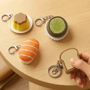 두쫀쿠 키캡 키링 키보드 3D 클리커 클릭커 식빵 푸딩 음식 연어초밥 스위치 딸각이 피젯토이