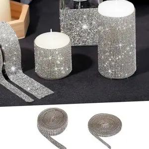 크리스탈 장식줄 수공예 패션 테이프 큐빅 장식줄 큐빅줄 접착 공예 자동차 쥬얼리 케이스 휴대폰 스티커