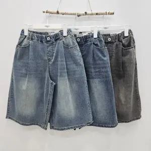 [행텐주니어][모다시흥]행텐주니어 풀밴딩 6부 버뮤다 데님 청반바지 14570-056-402-10_SH