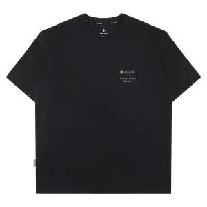 스노우피크 에어로쿨 레터링 우븐 패치 반팔 티셔츠 S26MMFTS22BK