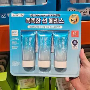 비오레 UV 아쿠아 리치 워터리 에센스 50g x 3개입 워터프루프 촉촉한 에센스 자외선 차단 코스트코