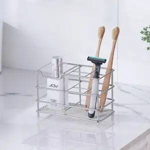 304스텐 칫솔 꽂이 양치 도구 거치대 걸이 면도기 보관함 치약 전동 보관 정리대 받침대 치솔 화장실