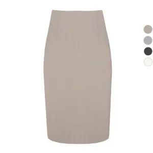 여성 프리미엄 H라인 봄가을 정장 미디 스커트