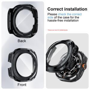 삼성 갤럭시 워치 2025 울트라 액세서리 강화유리 스크린 보호기 하드 PC 튼튼한 7 글래스+케이스