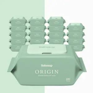 베베숲 오리진 엠보싱 아기물티슈 캡형 100매 20팩 대용량 유아물티슈