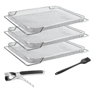 B83B-브레빌 스마트 오븐 에어 프라이어 프로용 바구니 스테인레스 스틸 메쉬 클립이 있는