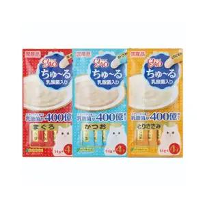 이나바 챠오 츄르 유산균14gx4개 닭가슴살 참치 가다랑어 3종 선택 고양이간식