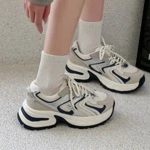 메쉬 여성 메탈릭 빈티지 운동화 어글리슈즈 LK-E3