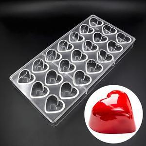 초콜릿 몰드 폴리카보네이트 하트 모양 캔디 봉봉 어머니의 발렌타인 데이 제과 베이킹 과자 도구 식기