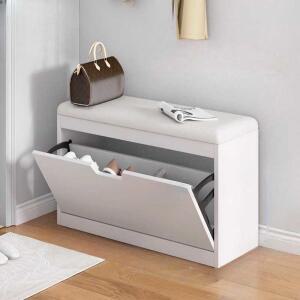 슬림 신발장 좁은 신발장벤치 우드 의자 사무실 정리대 신발 폴딩