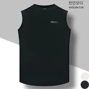 [마운티아]마운티아 남성 여름 기능성 시원한 냉감 민소매 라운드 로마 라운드티셔츠