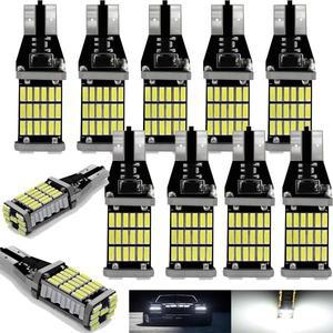 1-10X 캔버스 T15 T16 LED 후진등 W16W 912 921 전구 오류 없음 자동차 후방등 12V 6000K 백색 초고휘도