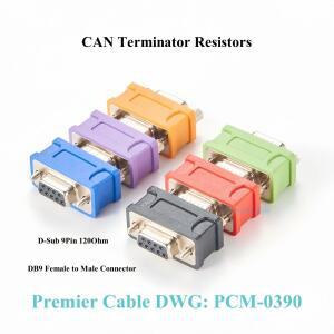 CAN 종단 어댑터 D-Sub 9Pin 120Ohm 버스 터미널 저항 DB9 암-수 커넥터 터미네이터