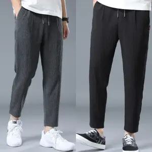 남성 팬츠 시원한 스판 일자 바지 여름 아이스 쿨바지